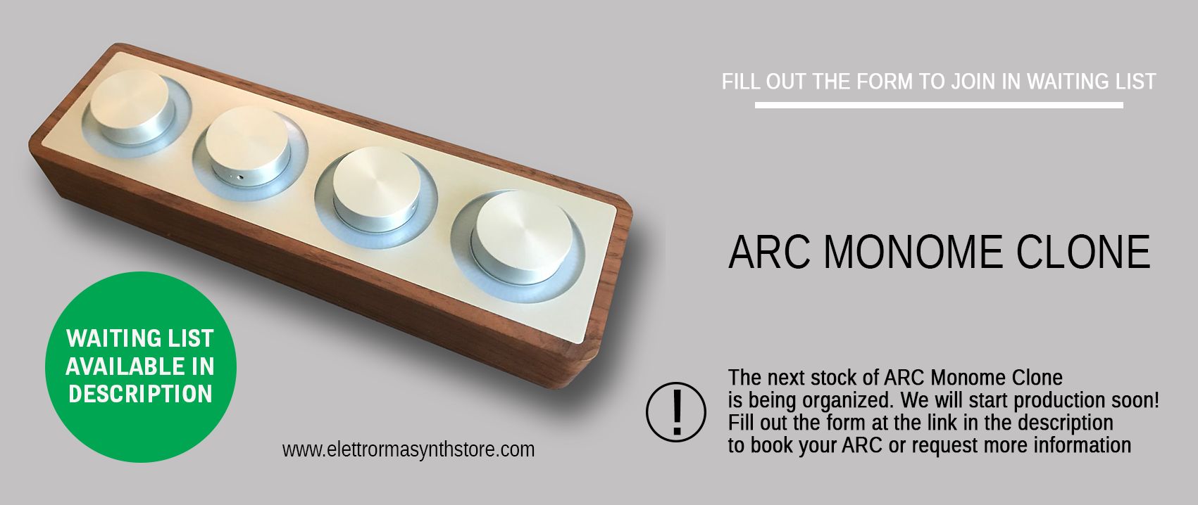 You are currently viewing New waiting list for Arc Monome Clone